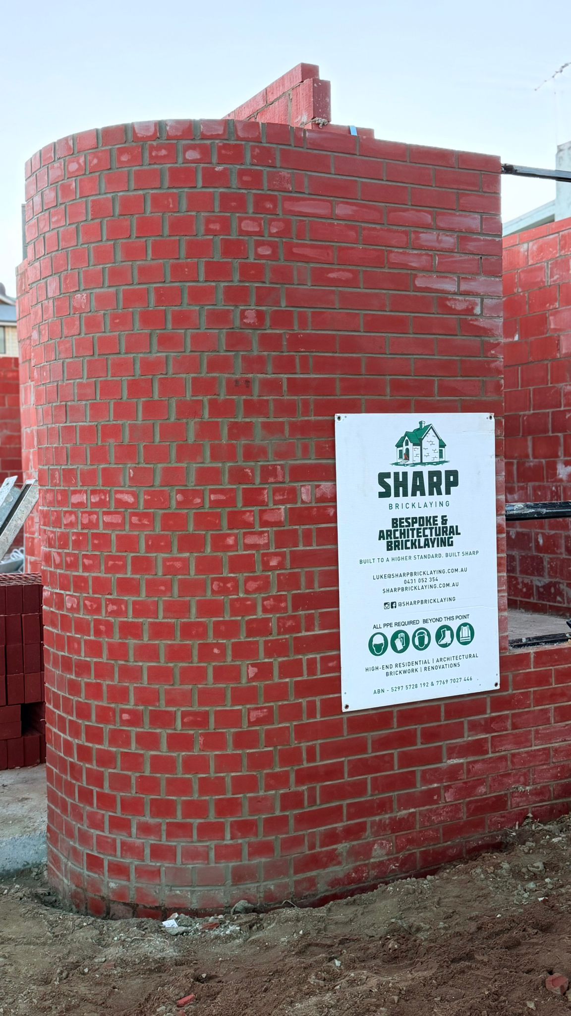 Alice St Doubleview residential brickwork progress photo 3